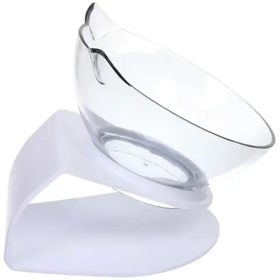 Миска пластиковая на подставке «МУРОЧКИН», цвет белый, 13,5*13см