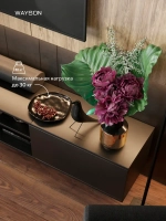 Тумба под телевизор подвесная 2100*272*277 черная Вегби