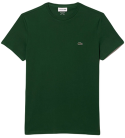Мужская теннисная футболка Lacoste Men's Crew Neck Pima Cotton Jersey T-shirt - green