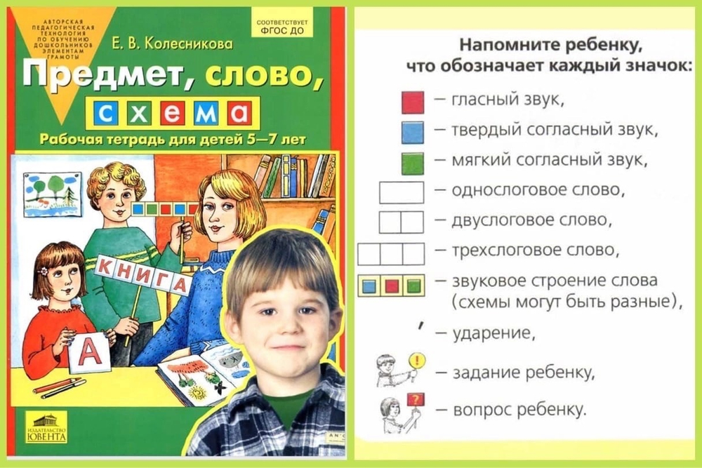 Е.В.Колесникова. Предмет, слово, схема. Рабочая тетрадь для детей 5-7 лет. ФГОС ДО