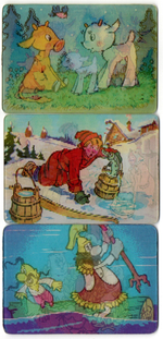 Набор из 3 стерео Календариков. Мультфильмы СССР 1981 год
