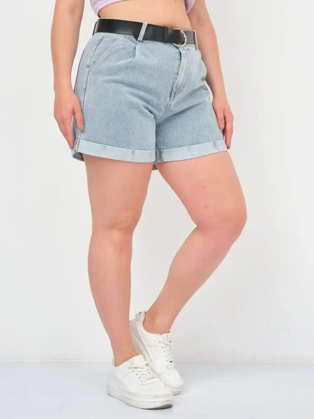 Шорты джинсовые летние с высокой посадкой