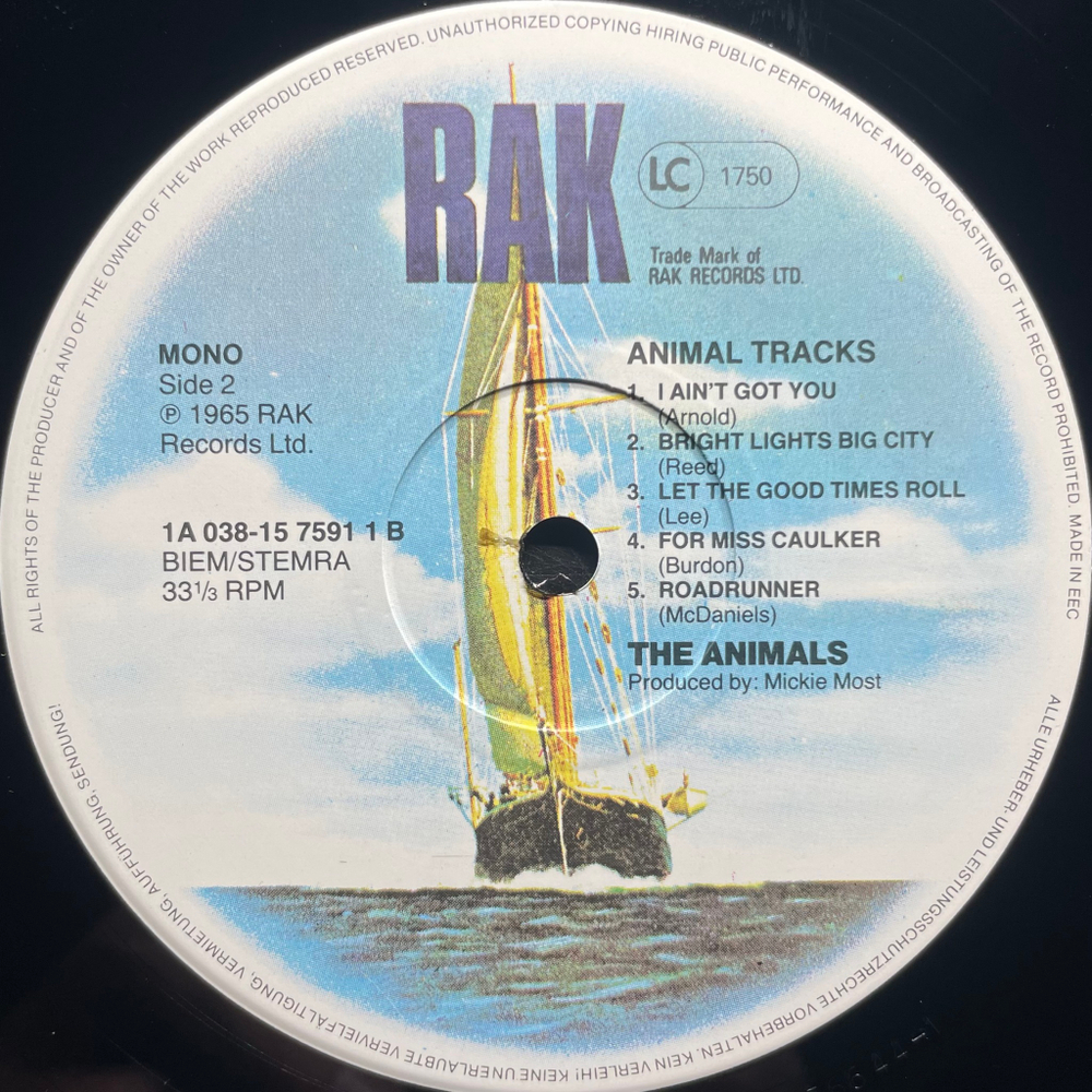 The Animals ‎– Animal Tracks (Европа 1986г.)