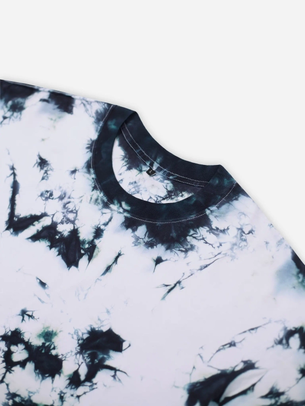 Крашеная футболка оверсайз тай-дай (фирн) 230 г