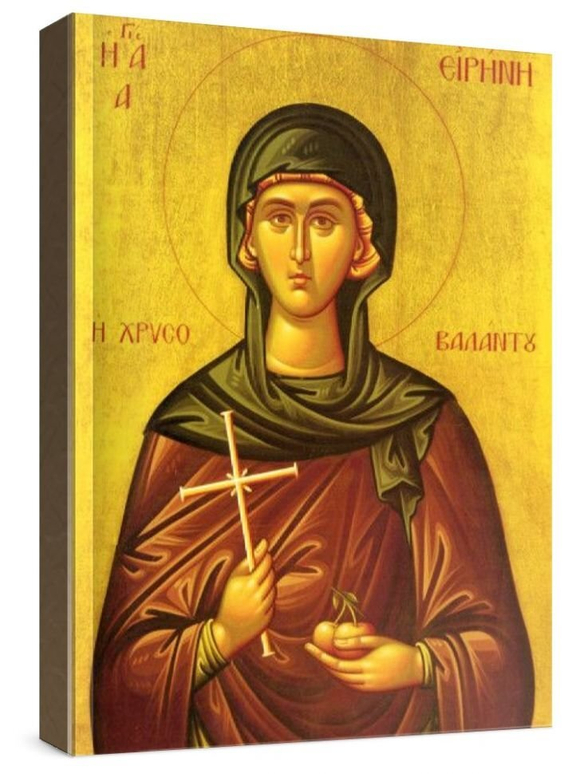 Ирина Каппадокийская (рукописная икона)