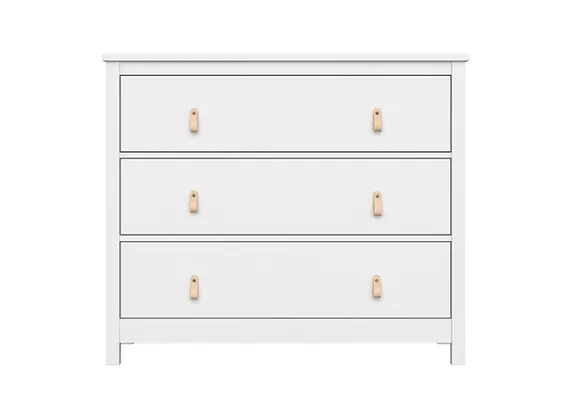 Комод Wood 3 ящика (белый)