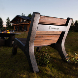 Костровая зона Concretika S80XL c 2 креслами C-Lounge и дровницей