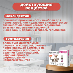 Сироп от гельминтов для кошек, собак, котят и щенков Гельминтал Мини (Neoterica), 10мл. Толтразурил/ Моксидектин
