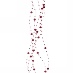 Бусы на ёлку 2м «Роса» d-7,5мм, Рубин