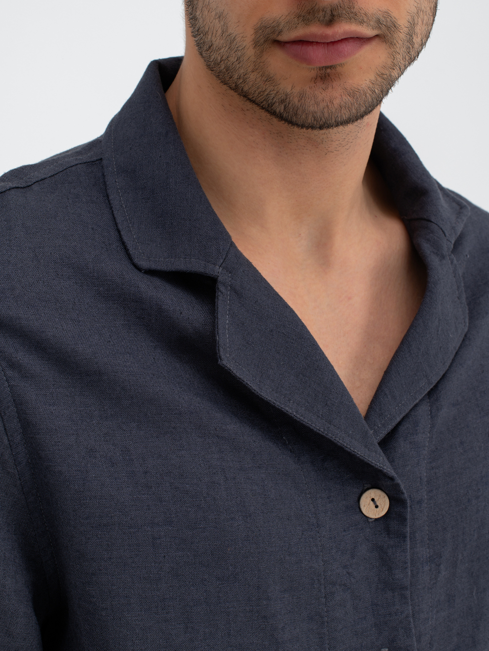 Костюм льняной с брюками. Графит