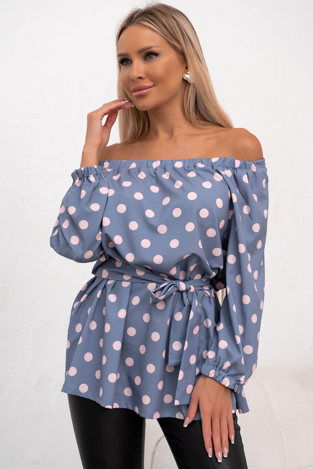 Блуза Романтичная особа (горошек) Б11-156 Nikol