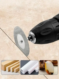 Диски алмазные для гравера 40 мм 10 шт. 2 оправки в комплекте