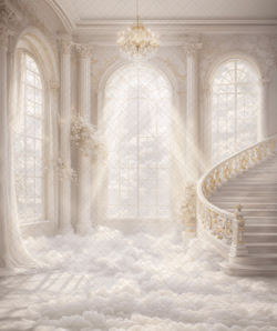 Окно - арка - лестница - фон неопреновый