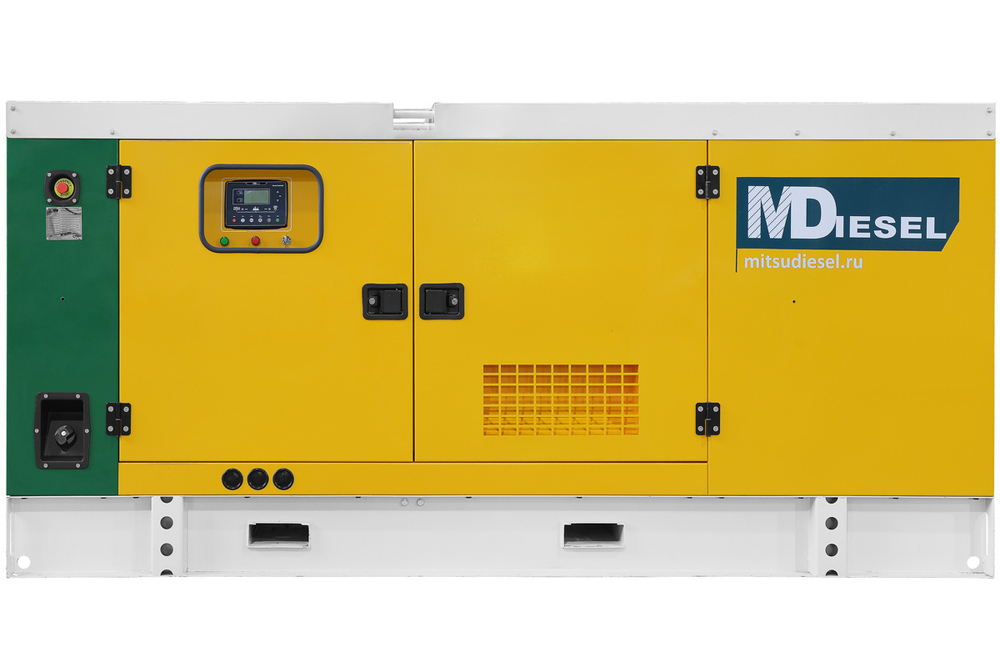 Резервный дизельный генератор МД ЭД-150-Т400-1РКМ29 в шумозащитном кожухе на шасси