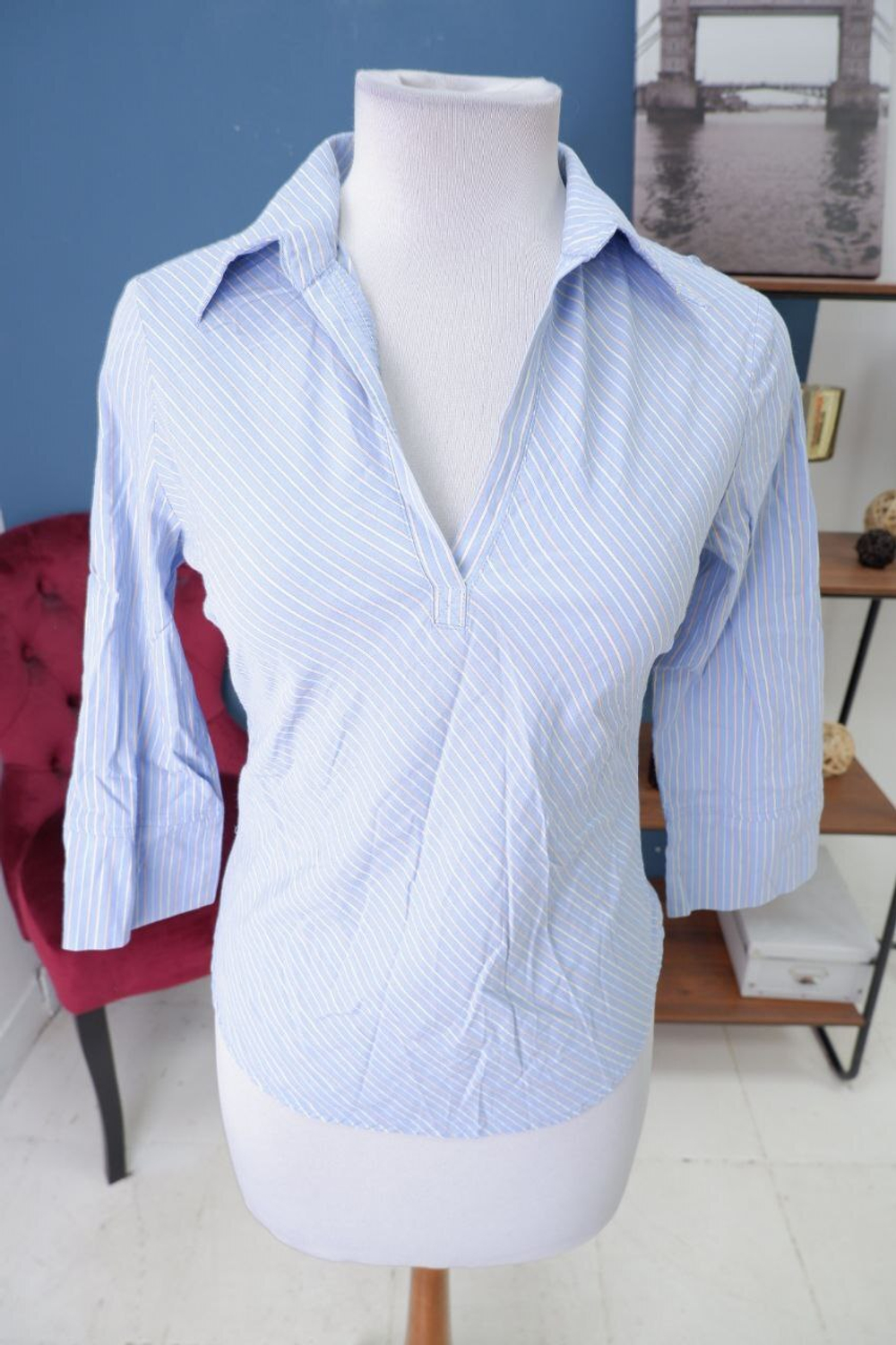 Рубашка Fresco в полоску 42 размер