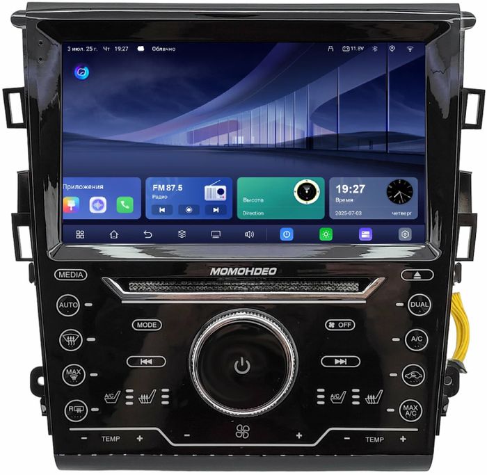 Магнитола для Ford Mondeo 5 2015-2018 - Kuberg QLed, Android 14, TS105, Быстрейшая, CarPlay, SIM-слот
