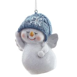 GAEM Фигурка декоративная подвесная "Снеговик", L5,5 W4,5 H7,5 см, 2в.