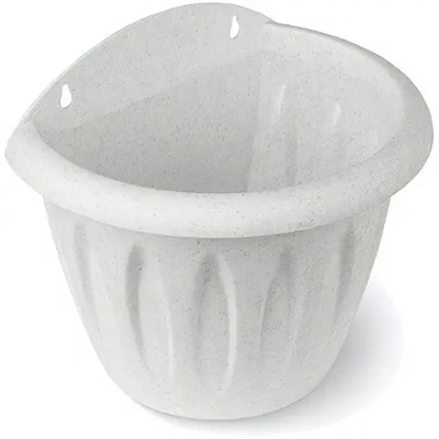 Кашпо настенное пластиковое 3л d-20см «Фелиция» мраморный С121М