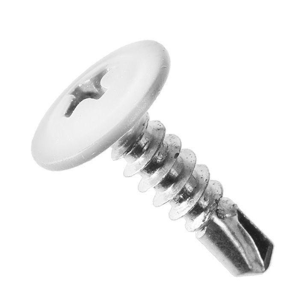 Саморез п/ш белый 4,2*13 RAL 9003 сверло (450шт/уп)