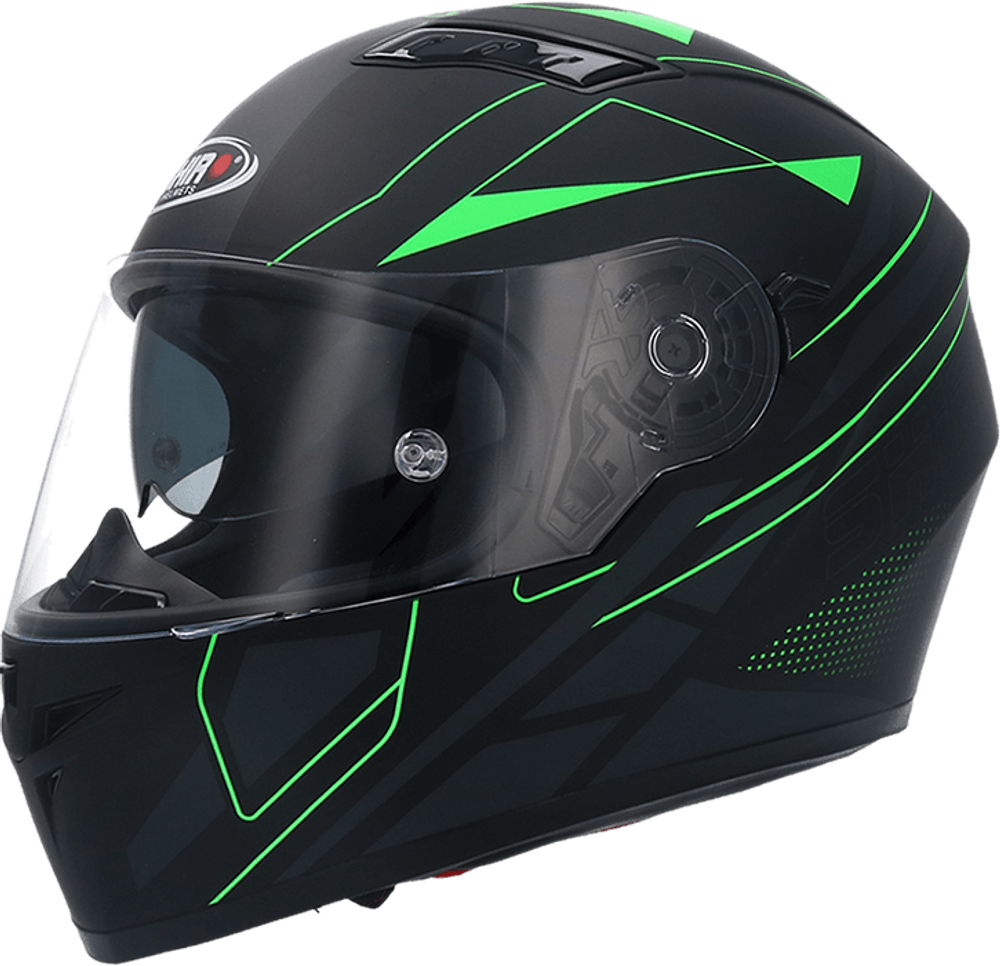 Шлем SHIRO SH600 ELITE black/green L