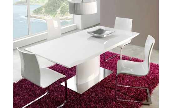 Стол DUPEN DT-01 раздвижной белый 160-200