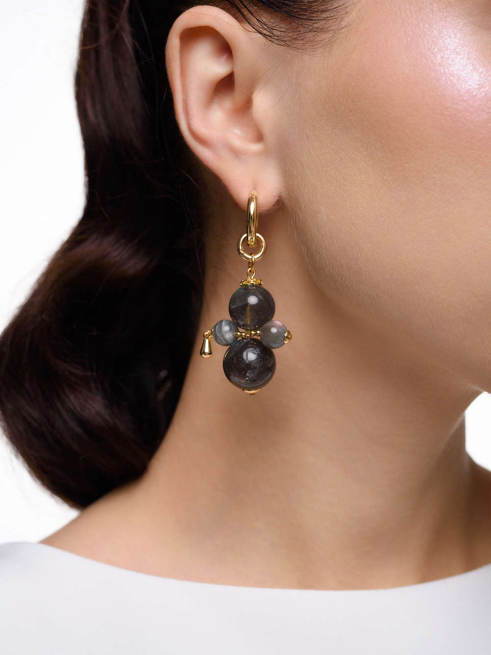 Моносерьга "Nevalyashka" лабрадор Gold