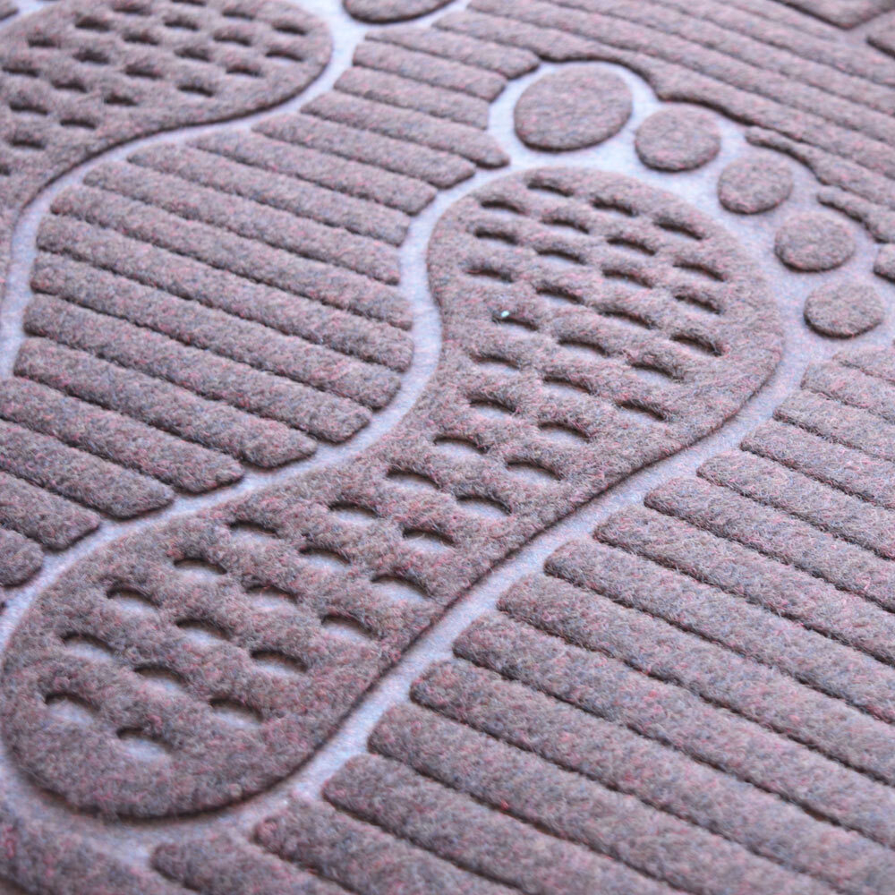 Коврик 60*90см придверный УЮТ Классик полукруглый, коричневый