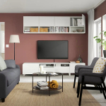Комплект мебели д/гостиной  - IKEA BESTÅ/BESTA, 230x42x240см, белый, БЕСТО ИКЕА