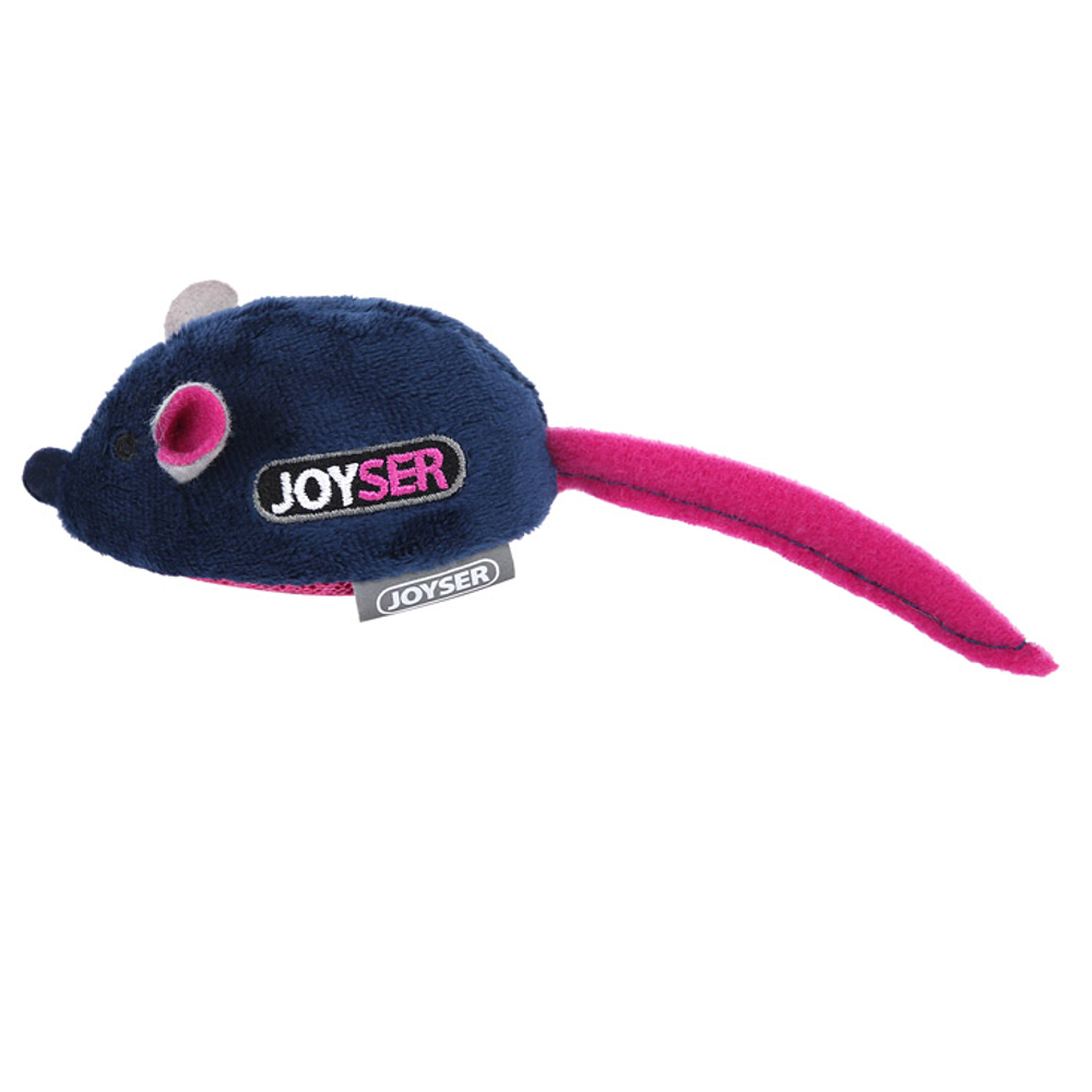 Игрушка для кошек joyser cat motion мышка со звуковым чипом синяя, 16 см
