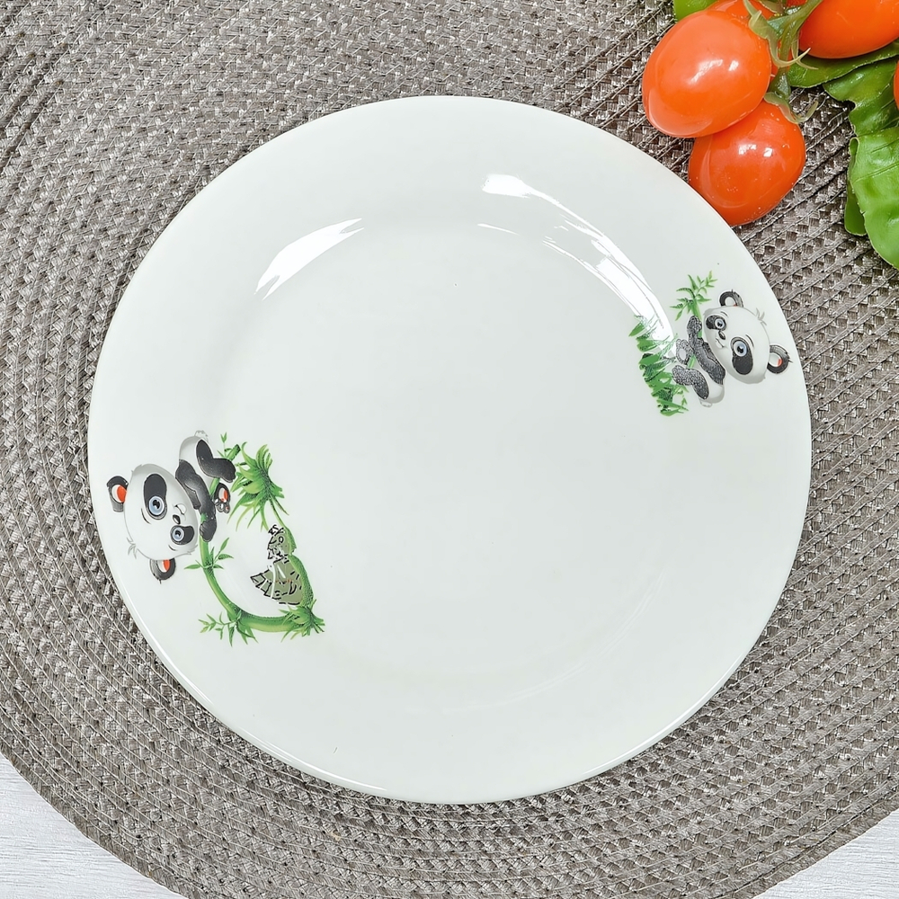 Тарелка 175мм мелкая Панда 2 сорт, фарфор