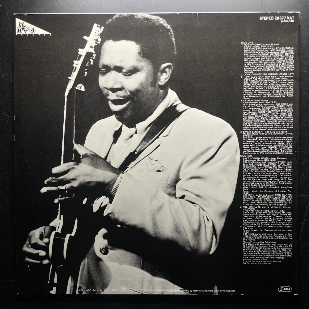 B.B. King ‎– The Best Of B. B. King (Германия 1977г.)