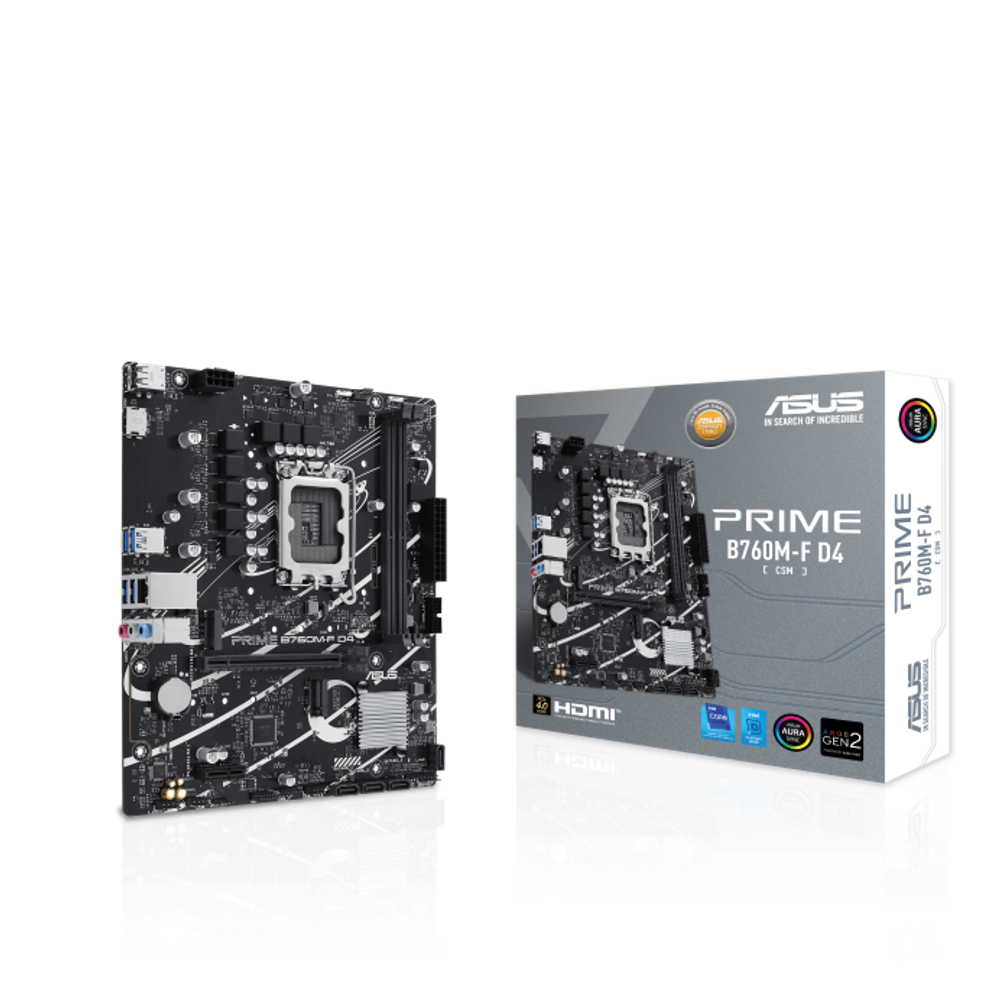 Сист.плата ASUS PRIME B760M-F, B760,  1700, 2xDDR5, PCI-E x16, PCI-E x1, 2xM2, SATA, DP, HDMI, BOX