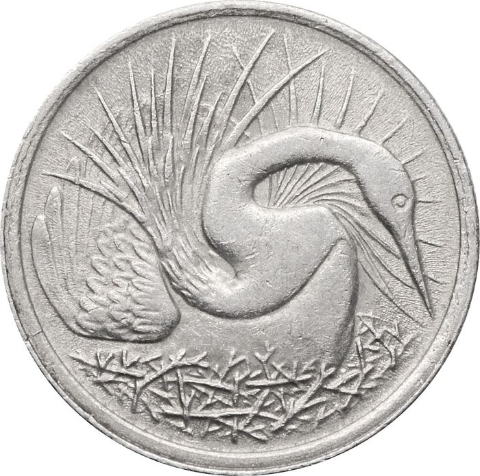 5 центов 1967-1985 Сингапур XF