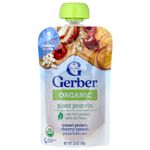 Gerber, Organic для малышей, с растительным вкусом, от 12 месяцев, батат и вишня с овсом, 99 г (3,5 унции)