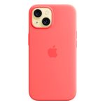 Силиконовый чехол с поддержкой MagSafe Apple Silicone Case для iPhone 15, Guava (Спелая гуава)