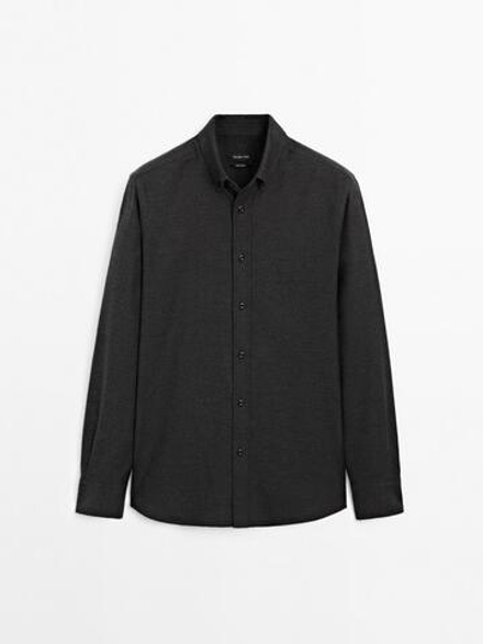 Massimo Dutti Рубашка из 100% хлопка, серый
