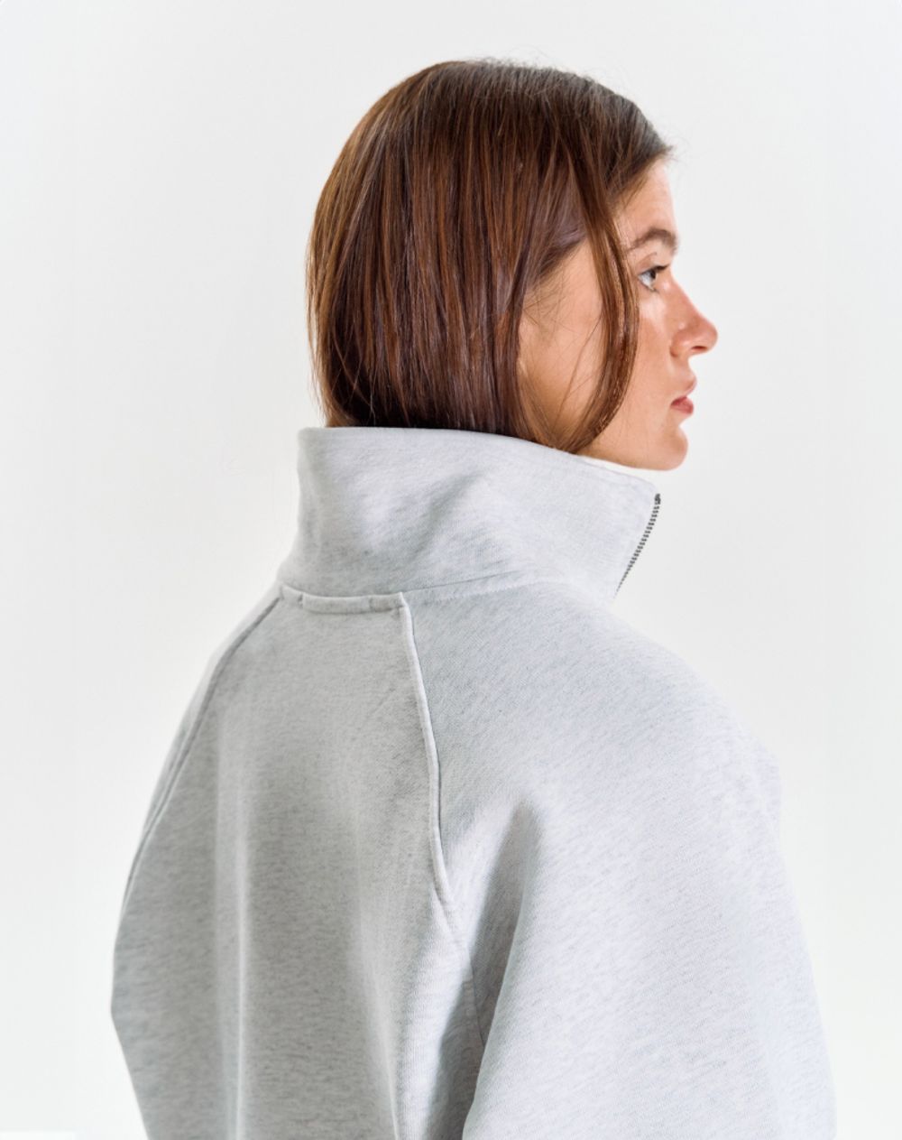 Толстовка Bruler d'Amour Half-zip Logo de base 03 меланж