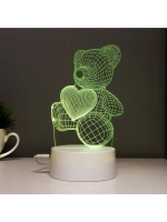 Светильник сенсорный «Мишутка» LED 7 цветов USB/от батареек