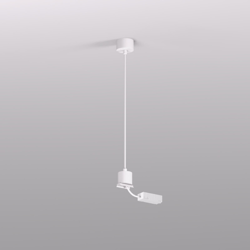 TR2124-WH Подвод питания для подвесного монтажа трека SMART BASE, АС 220-240V, IP20, 5м, белый, алюминий