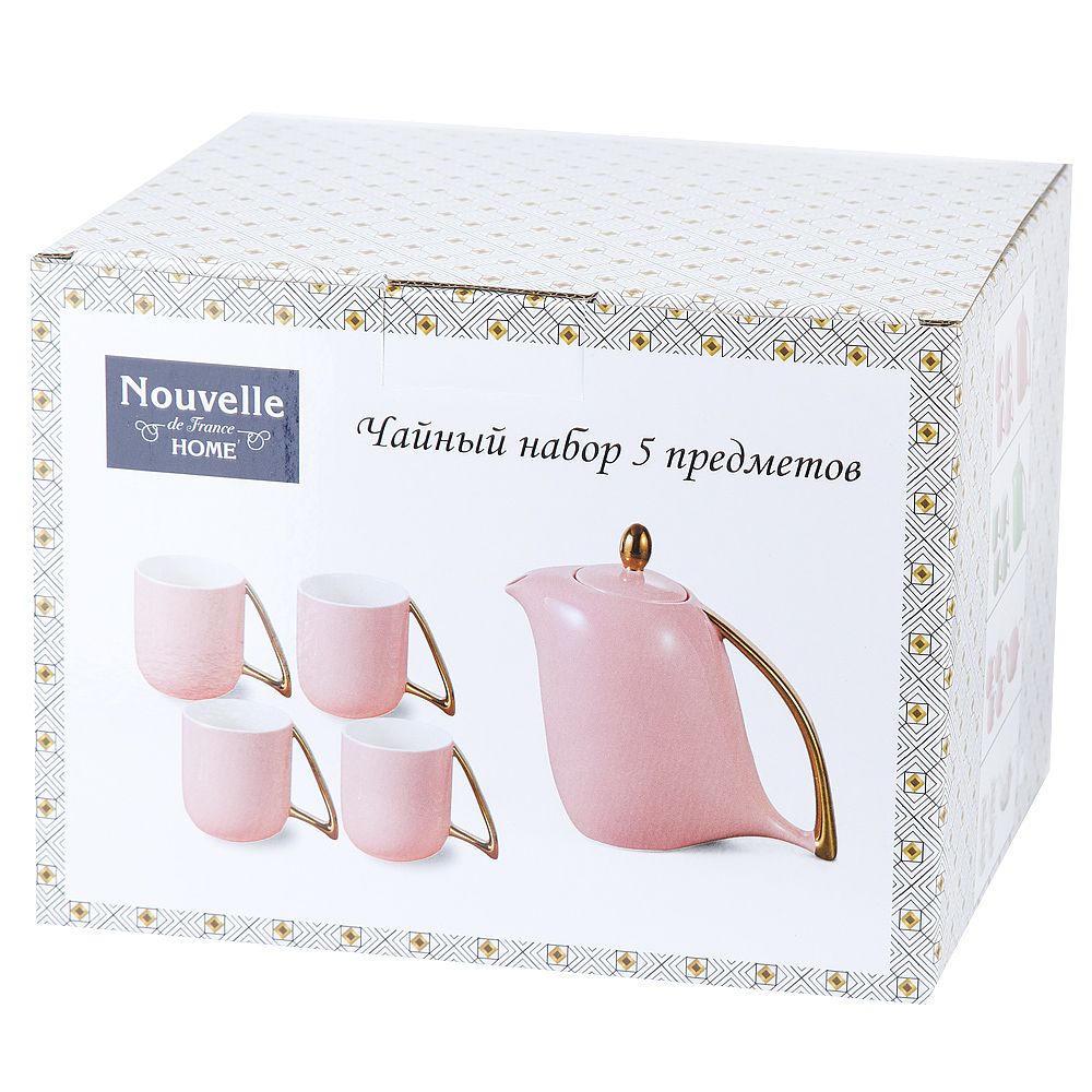 Чайный набор 5пр. " . Mint" (4 персоны) v=1300/240 мл (подарочная упаковка)