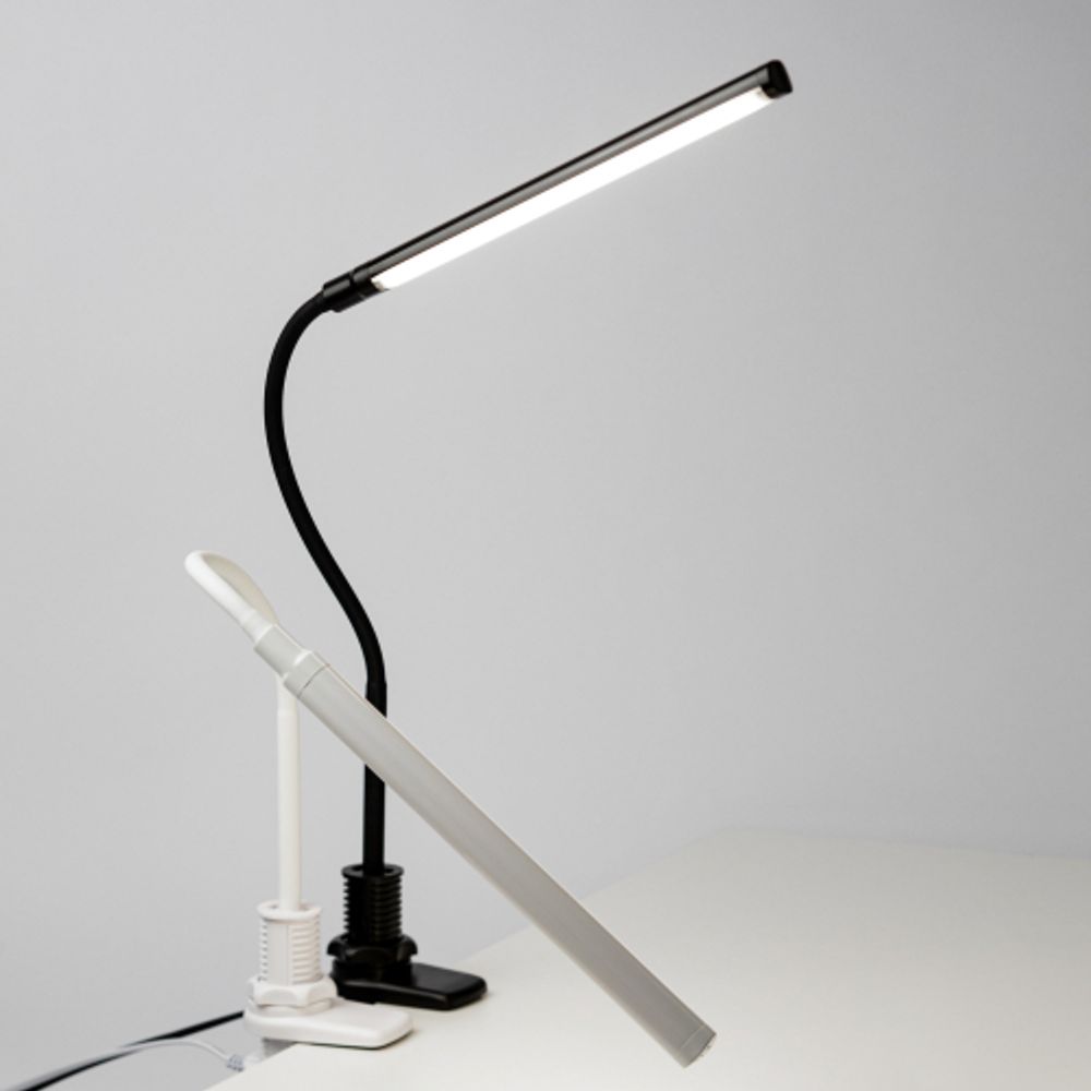 Настольный светильник ЭРА NLED-509-8W-W светодиодный на струбцине белый