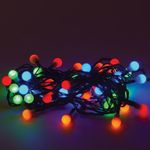 Электрогирлянда-нить комнатная "Шарики" 5 м, 50 LED, мультицветная 220 V, контроллер, ЗОЛОТАЯ СКАЗКА, 591103