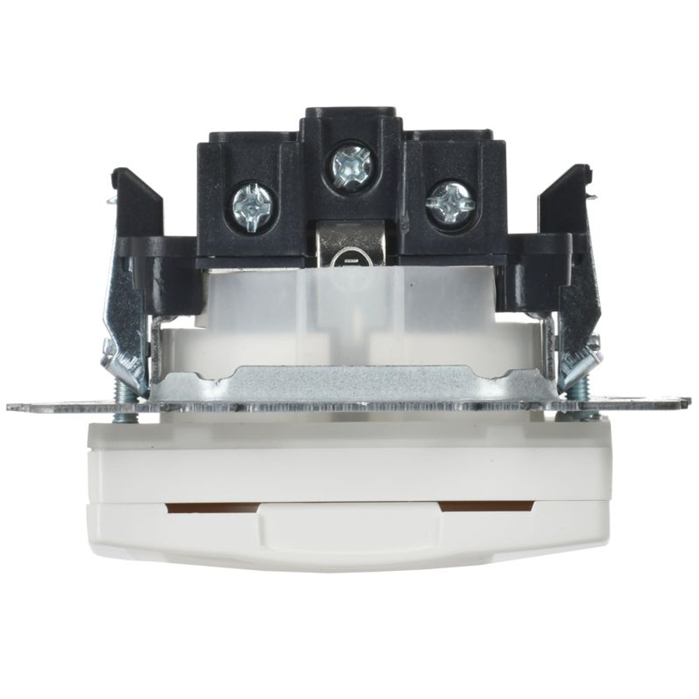 Розетка BRITE РСбш10-3-44-БрБ 16А IP44 с заземл. защ. шторки с крышкой механизм бел. IEK BR-R16-16-44-K01