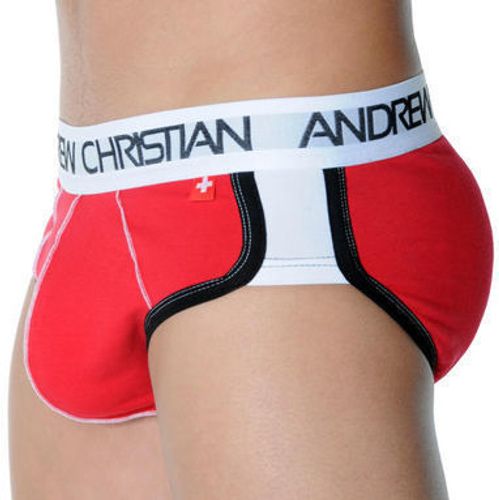 Мужские трусы брифы с задним пуш ап Andrew Christian Active Shape Red Brief AC54