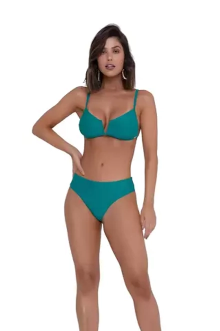 Купальник бандо с вырезом "Аквамарин"