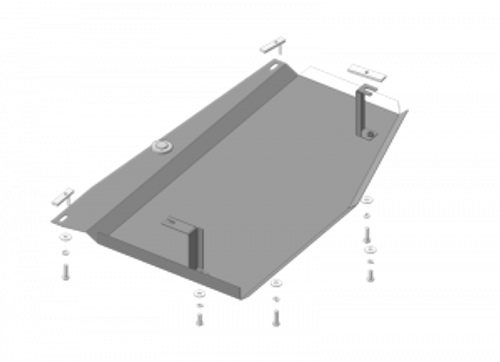 Защита Абсорбера. 2 мм, Сталь для Cadillac XT5 2016-н.в. MOTODOR.03503