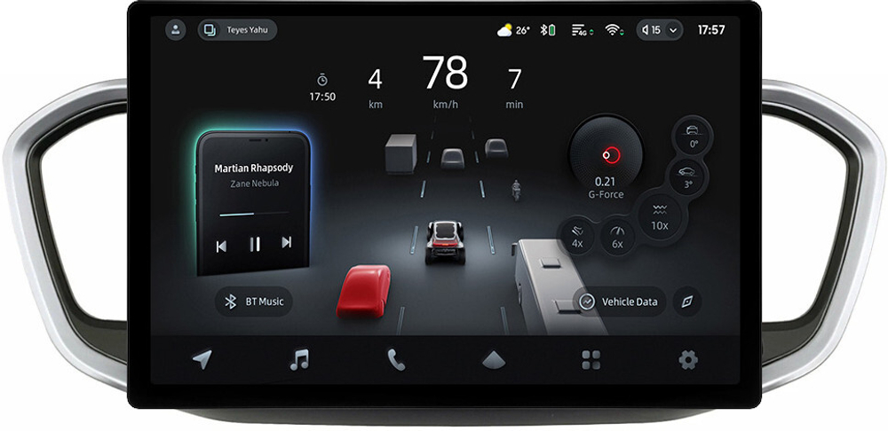 Магнитола для Lada Vesta NG 2023+ (ШГУ, рамка серебристо-черная 9) - Teyes CC4-PRO монитор 13" 2K QLED на Android 13, Snapdragon 778G, 8+128, AI, CarPlay, DSP, 4G SIM-слот
