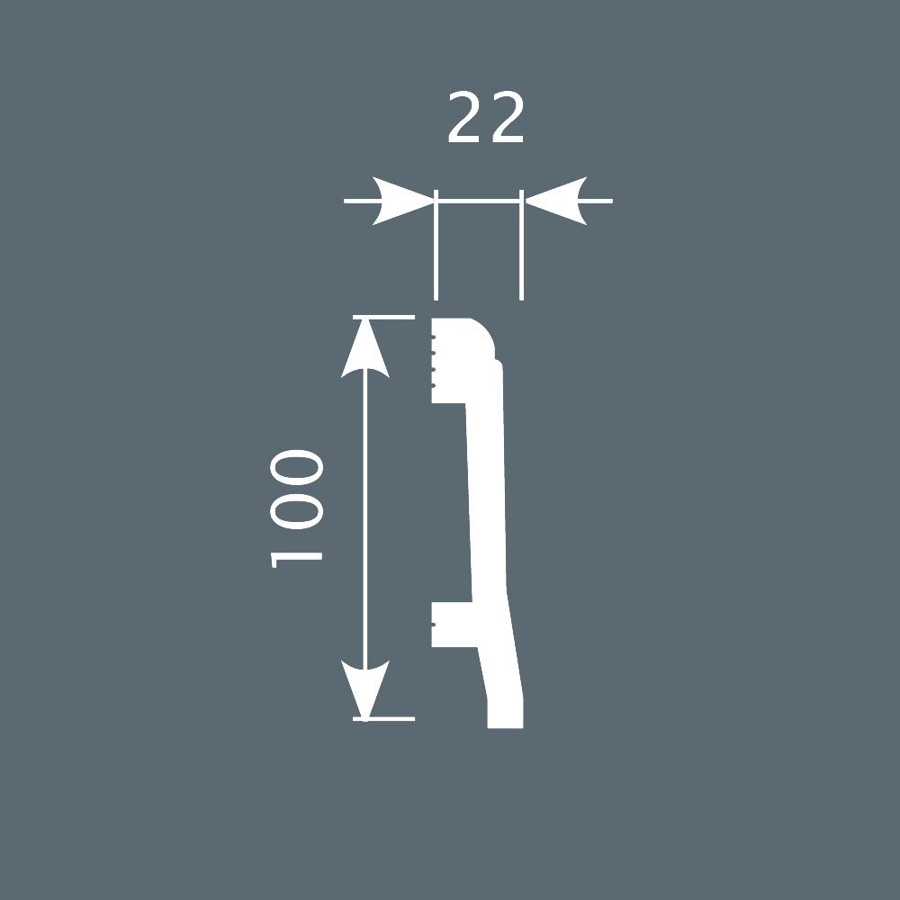 Плинтус Ecopolymer, 100x22 мм