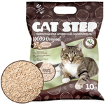 Наполнитель комкующийся растительный CAT STEP Wood Original, 10 л