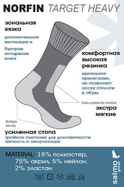 Носки Norfin T1P Women TARGET р. (38-40) L